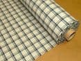 Prestigious Textiles Navy Blue / Off White Check  Curtain / Soft Furnishing Fabric